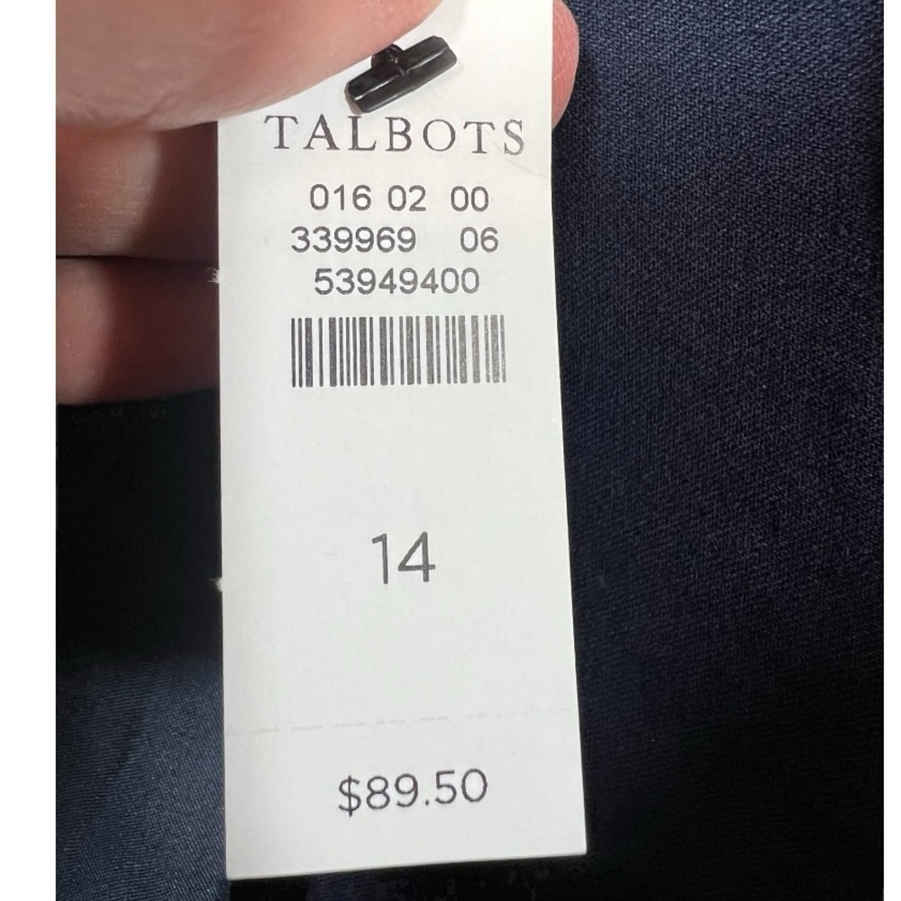NWT Talbots Chatham Crop Pants Navy 14 - Picture 4 of 13